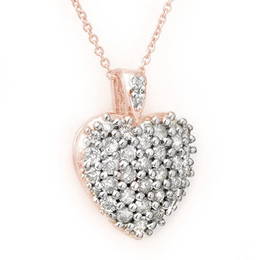 1.25 ctw Diamond Pendant 14K Rose Gold - 14148-#70Z8P