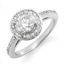 1.75 ctw Diamond Bridal Engagement Ring 18K White Gold