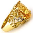 Genuine 10.03 ctw Citrine & Diamond Ring 10K Yellow