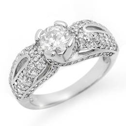 Natural 1.90 ctw Diamond Bridal Engagement Ring 18K