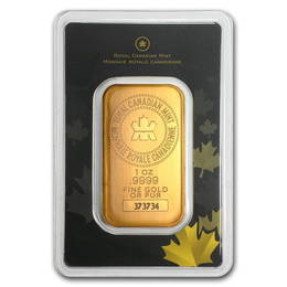 Fine Gold Bar 1 oz - Royal Canadian Mint (In Assay)