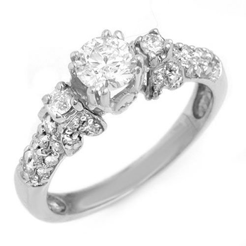 Natural 1.0 ctw Diamond Bridal Engagement Ring 14K (1 of 2)