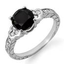 Genuine 2.52 ctw Black & White Diamond Bridal Ring 18K