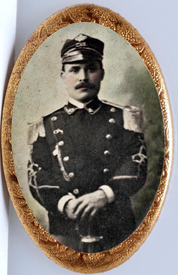 19th c military tin pin back (1 of 2)