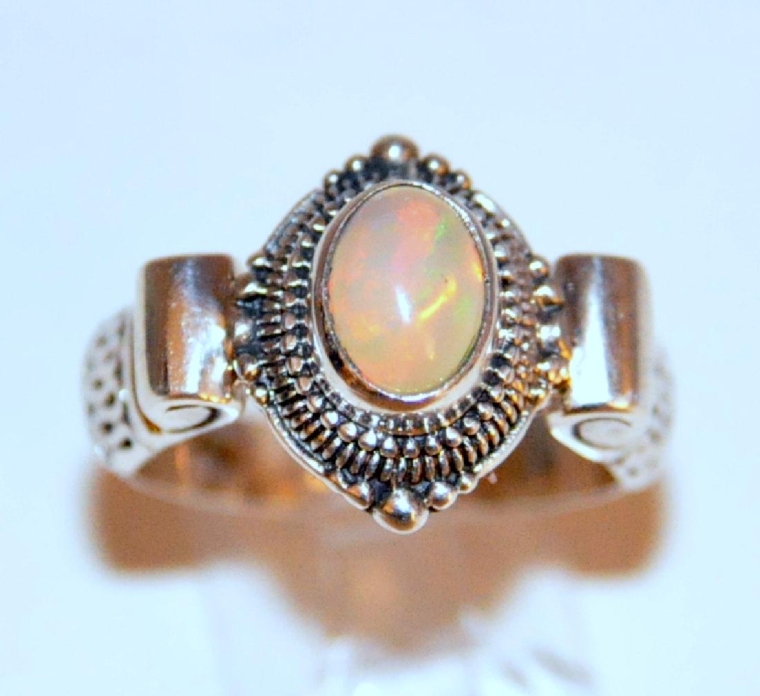 Opal cabochon sterling ring (1 of 5)