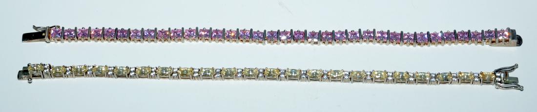 Sterling braceltets straight line/stones (1 of 5)
