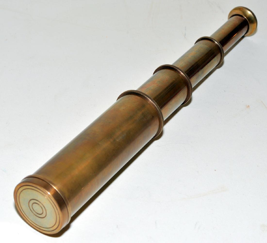 Telescope brass 4 drawer: Brass 4 drawer telescope - works great -optically perfect and about 6 inches closed and about 16 inches extended- no scratches or dents.