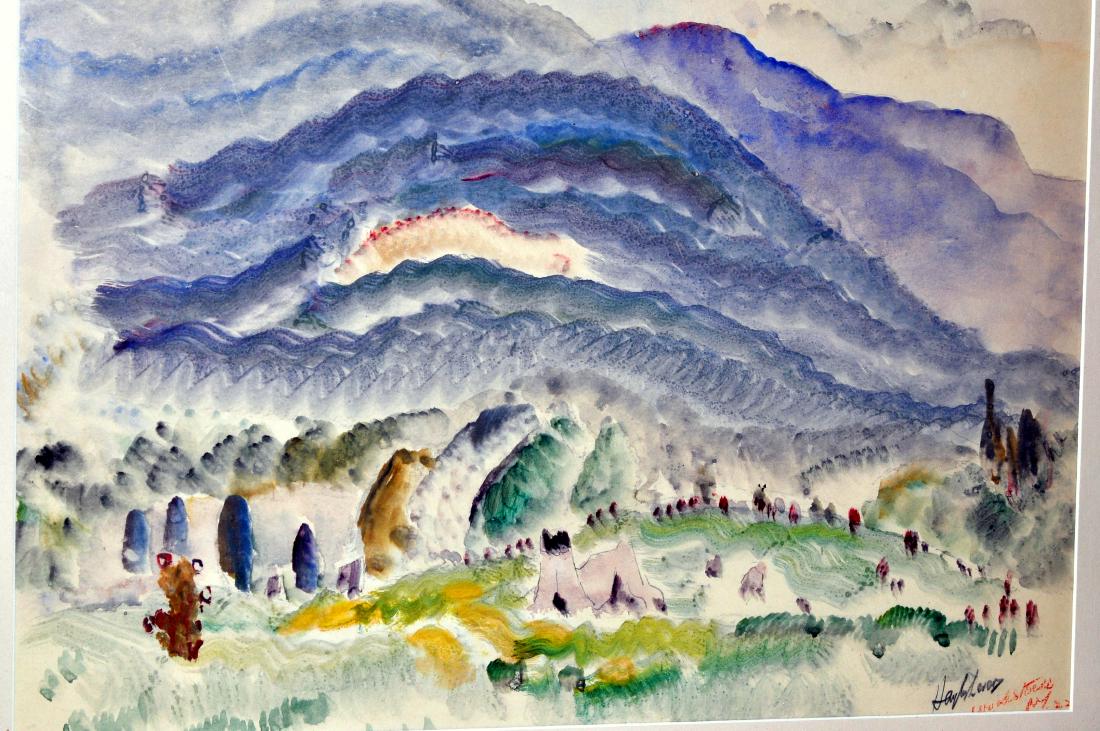 Hayley Lever signed watercolor Woodstock: Richard Hayley Lever (1875-1958) signed watercolor - lower left signature , Woodstock NY , 1922 - good condition - Provenance : Clayton Liberatore Galleries, Bridgehampton , NY -about 18 x 14 inches
