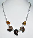 Sterling ammonite necklace fossil