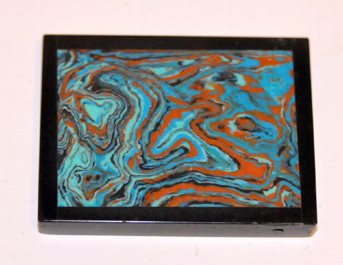 Rainbow calcite inlaid large rectanglar specimen (1 of 2)