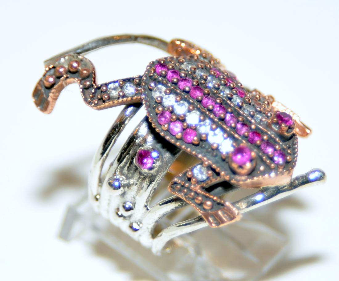 Ruby  frog ring sterling (1 of 7)