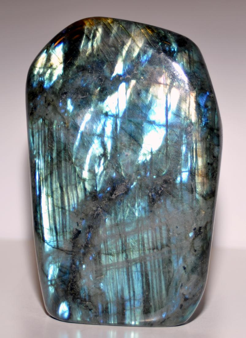 Labradorite specimen polished blue (1 of 8)