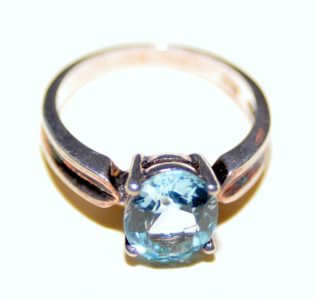 Blue topaz vintage sterling ring (1 of 2)