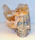 Skull quartz carved statue
