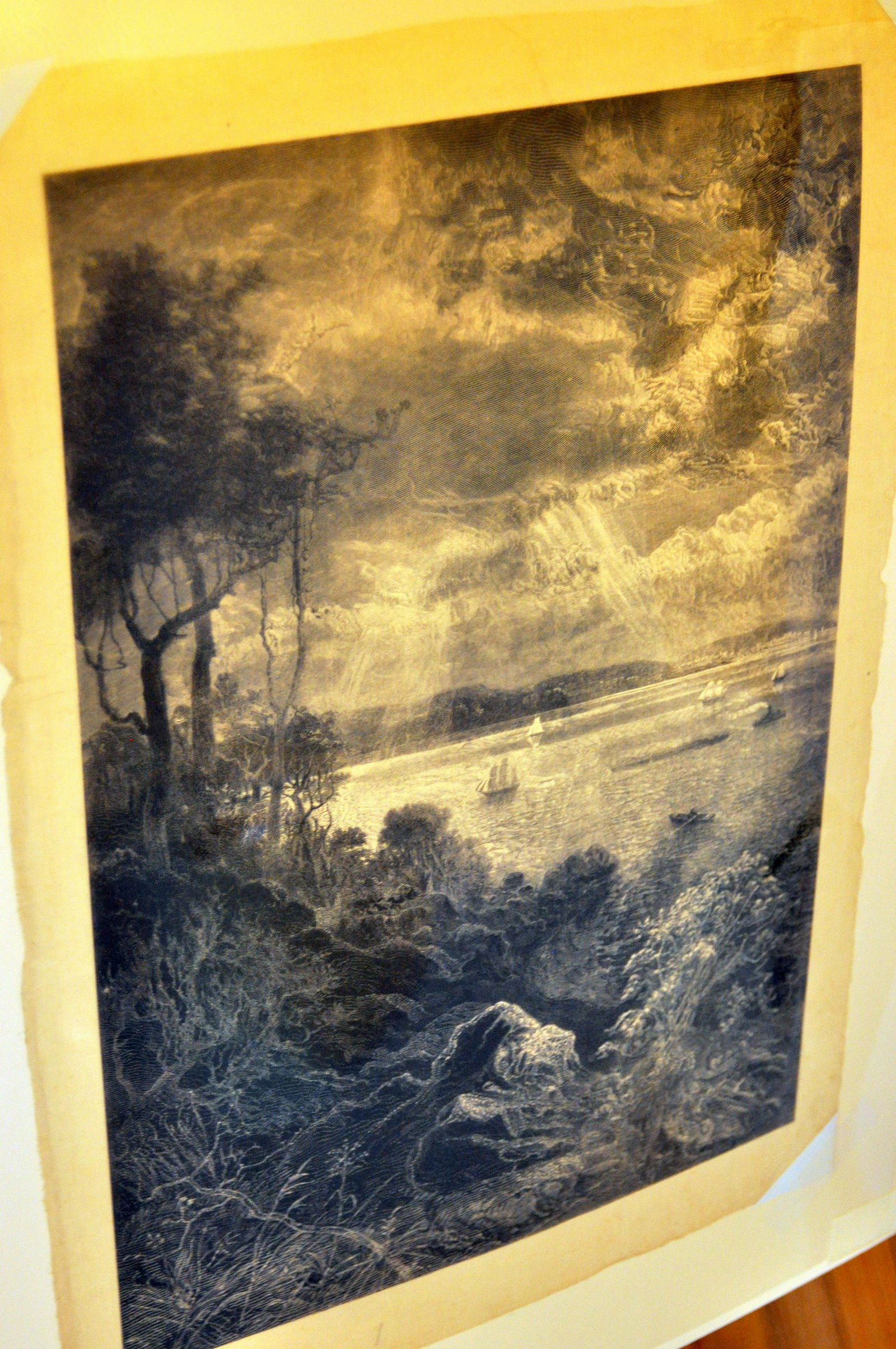 Elbridge Kingsley wood engraving , 1889: Elbridge Kingsley. "In the Harbor by the Sea". Wood Engraving., 1889. Ed: 60(?). Ref: Dwight 402. Published by Klackner, their inventory number, l. l. (The scene is New London, CT.) Size: 19 1/4 x 14
