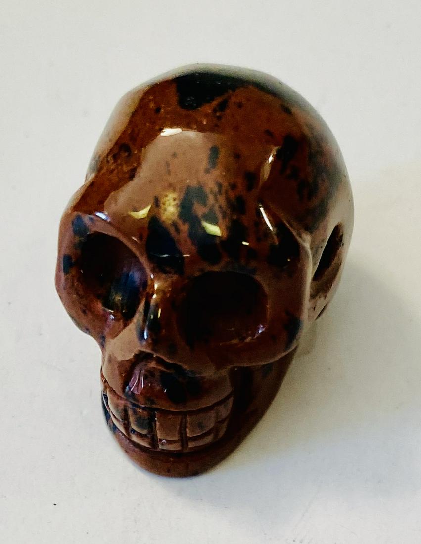 Skull headstone carved polished specimen (1 of 4)