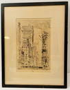 Joseph Pennell etching framed