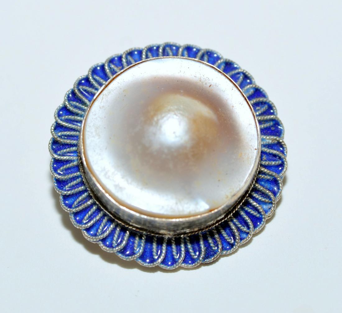 Large pearl enamel pin/pendant (1 of 4)