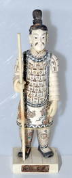 Chinese bone figure polychromed