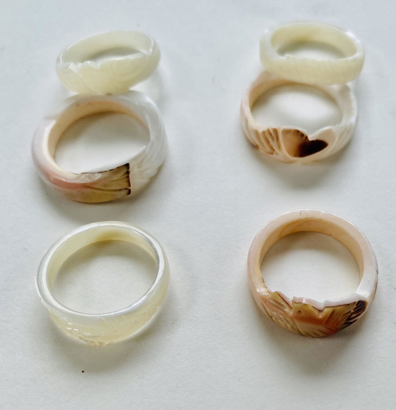 Seashell rings - 6 rings (1 of 4)