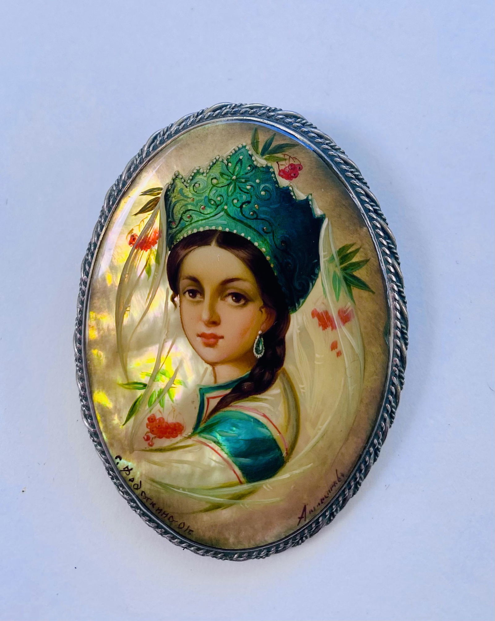 Hand painted custom signed pin (1 of 2)