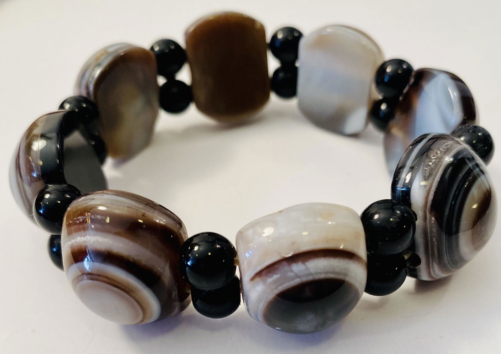 Agate evil eye bracelet (1 of 3)