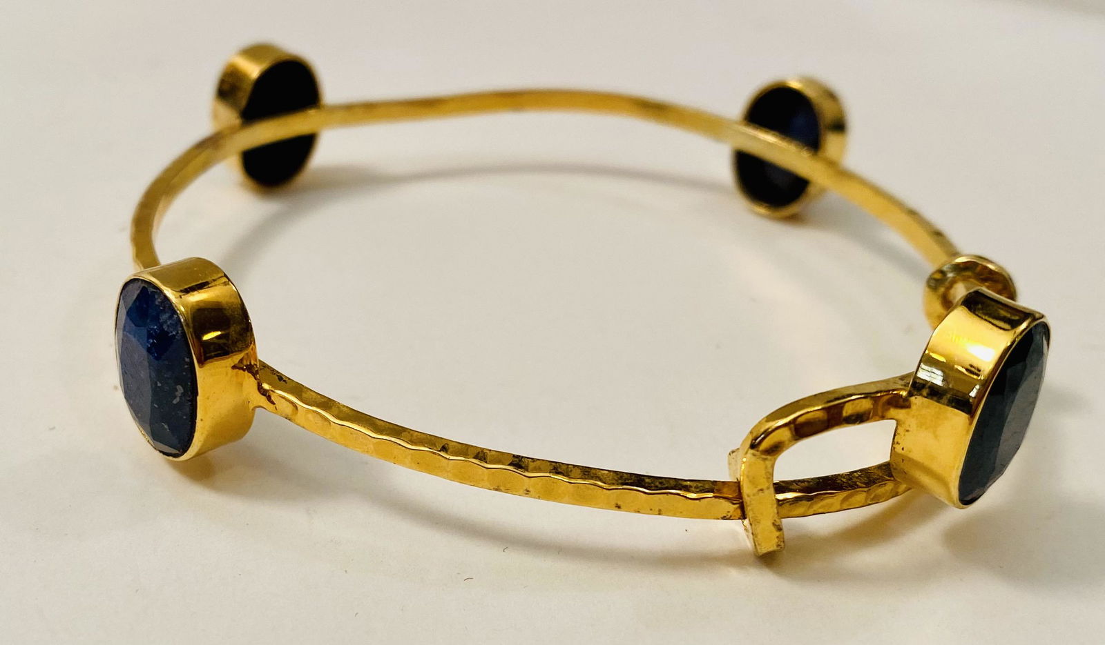 Sapphire bangle vermeil bracelet (1 of 4)