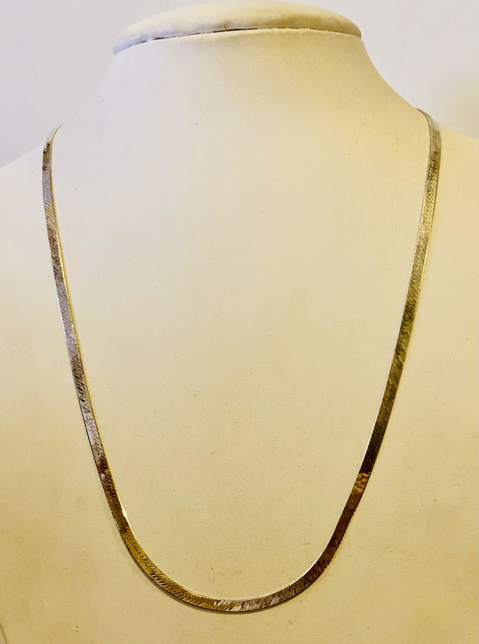 Sterling 20 inch herringbone chain (1 of 4)