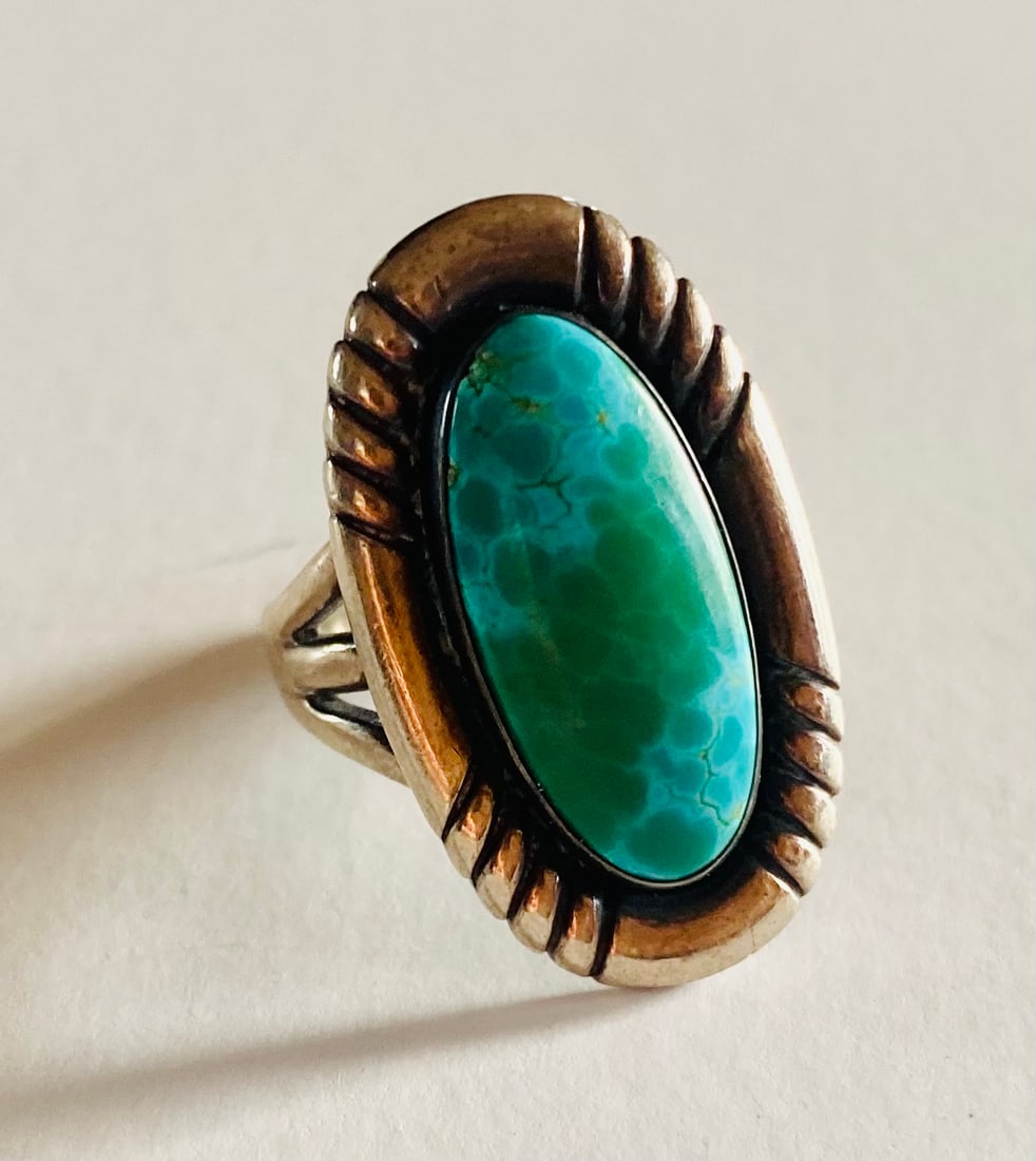 Chryscolla malachite ring sterling (1 of 2)