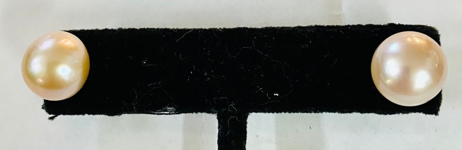 White pearl stud earrings: Stud white pearl earrings in nice condition- well matched with nice lustre.