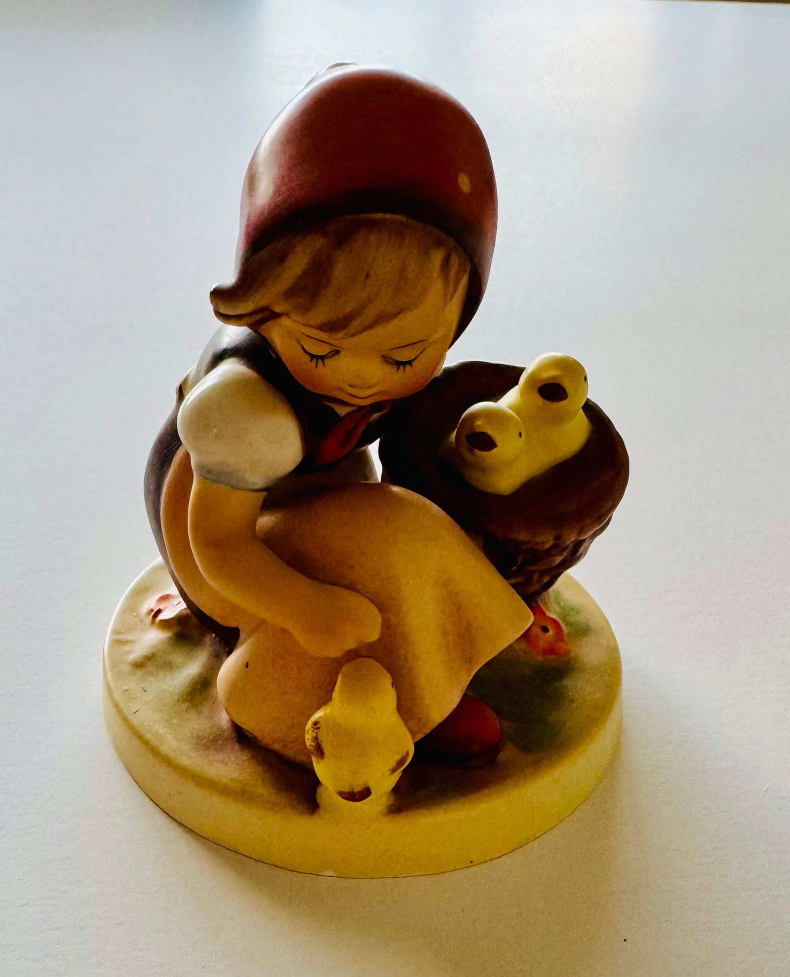 Hummel Chick Girl marked Germany: Hummel antique titled Chick Girl about 4 1/2 inches and marked Germany on bottom Nice condition.