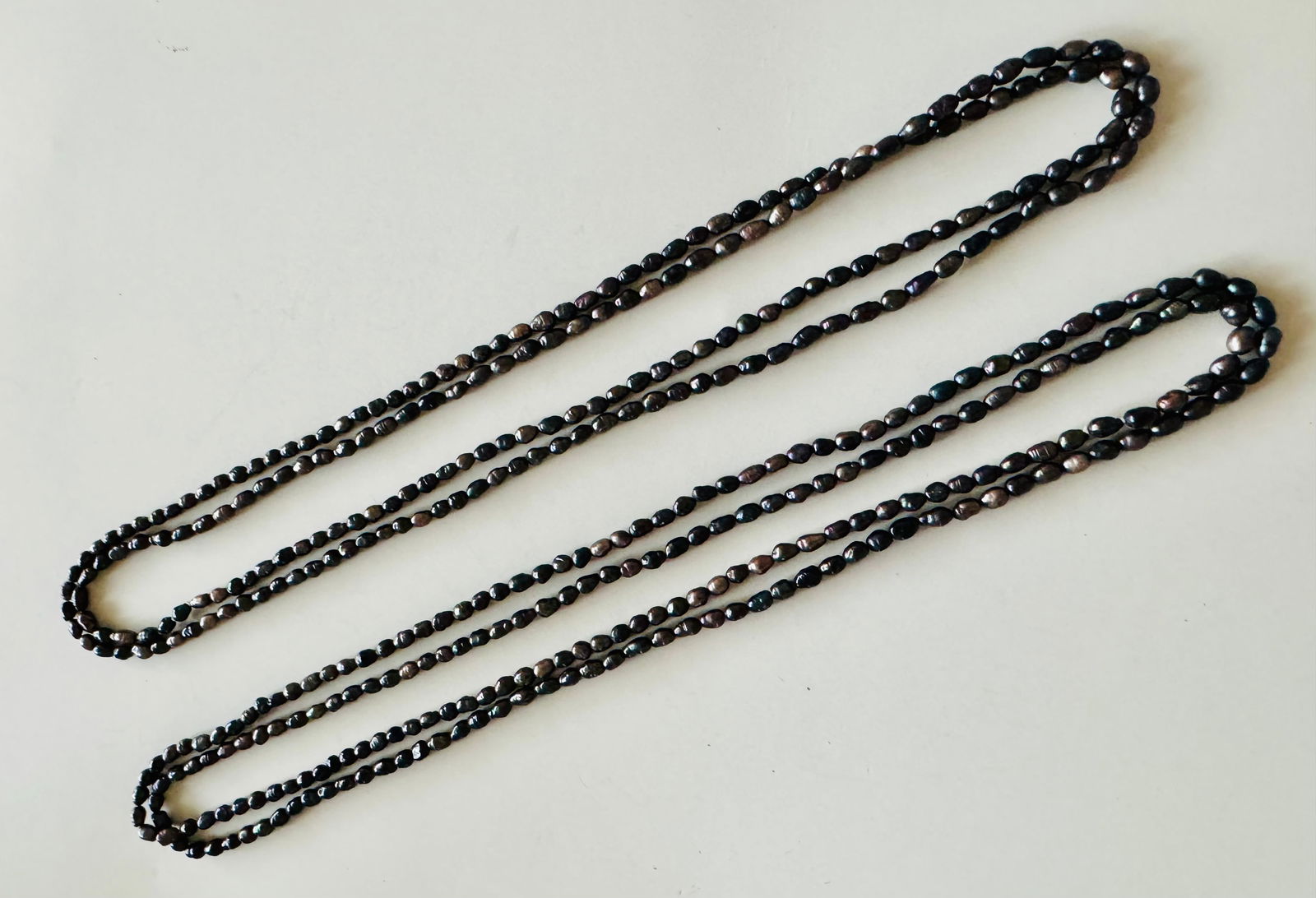 2 black/grey rice pearl strands (1 of 4)