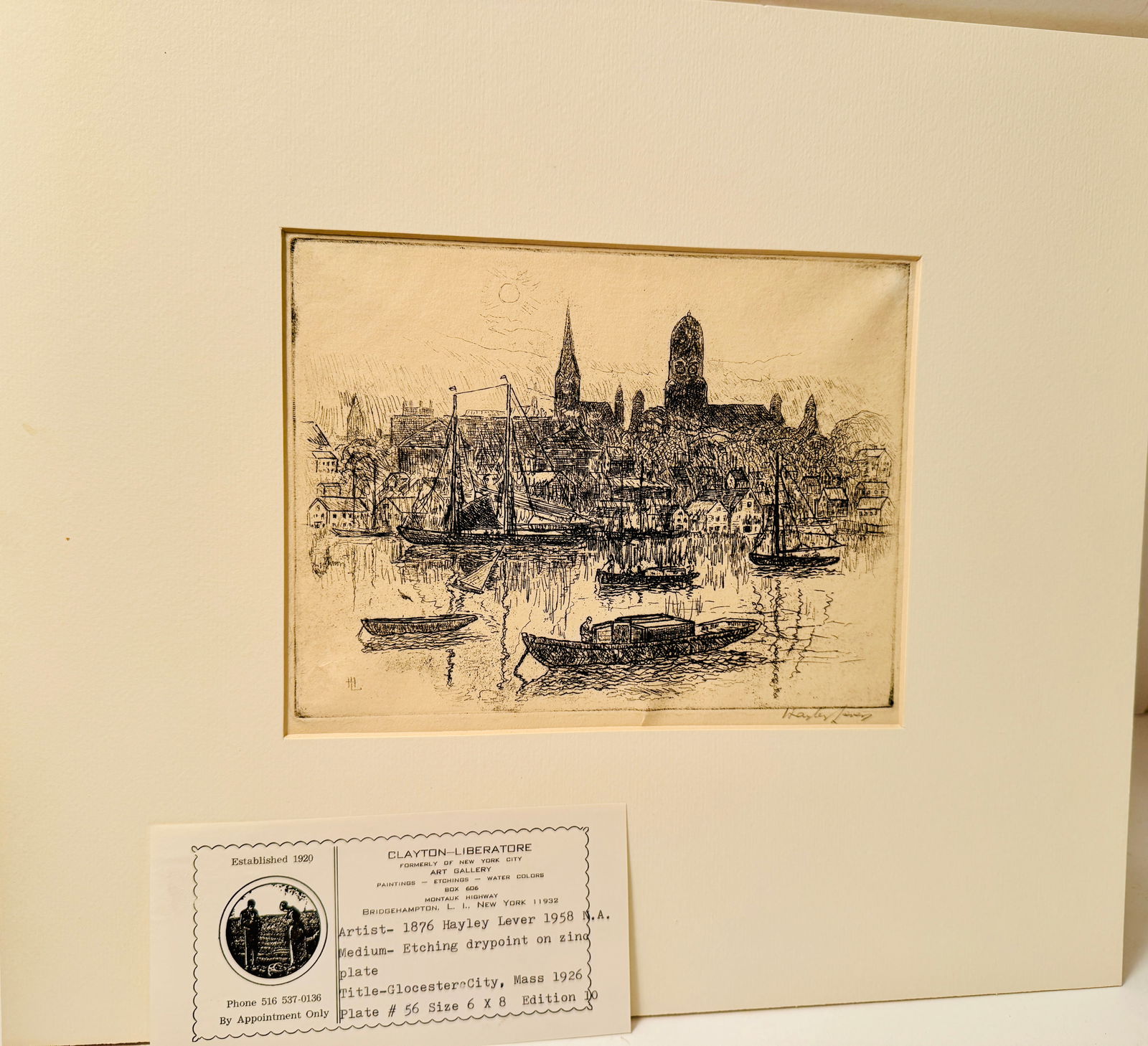Hayley Lever etching Gloucester Ma.