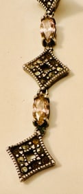 Sterling marcasite pendant /stones