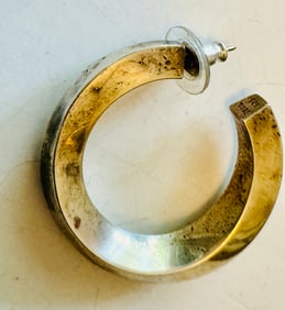 Sterling Tiffany marked hoops