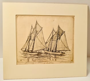 Drawing by Richard Hayley Lever signed