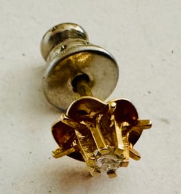 14k diamond earring stud