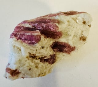 Pink tourmaline specimen - crystals in matrix