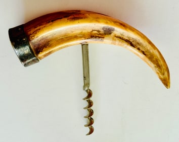 Warthog horn corkscrew vintage
