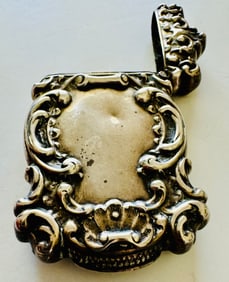 Sterling matchsafe victorian repousse