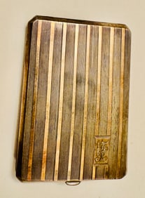 Deco gold and sterling case/ coins/money
