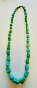 Turquoise nugget necklace - graduated size
