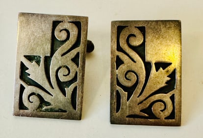 Silver cufflinks - Mexican? vintage