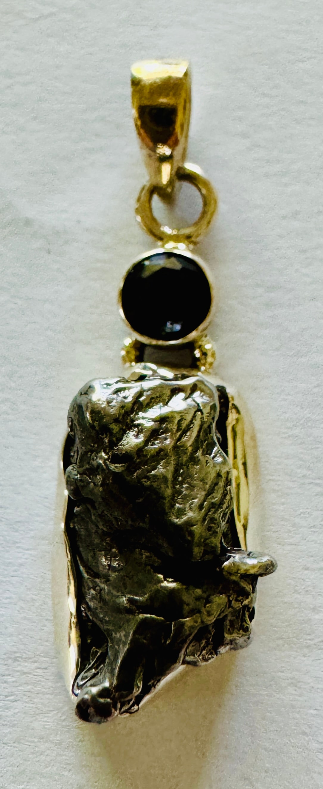 Meteorite  gemstone sterling pendant (1 of 4)