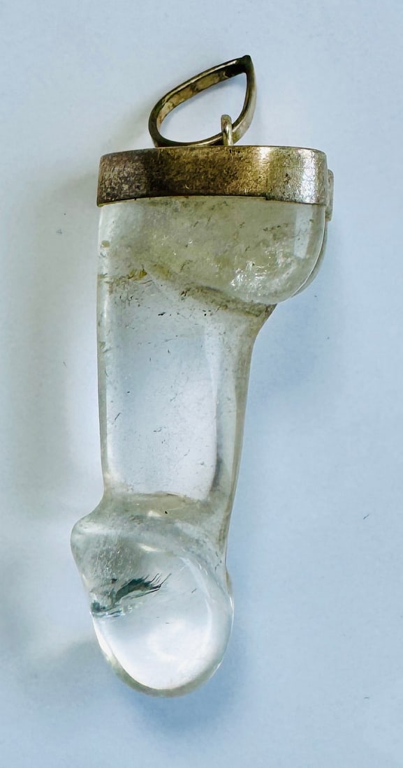 Phallic symbol pendant clear quartz (1 of 4)