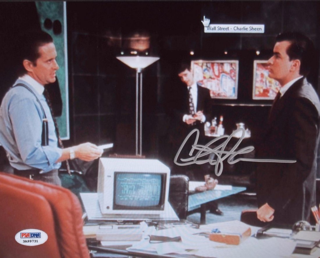Charlie Sheen Signed 8x10 Wall Street Photo Autographed (1 of 1)