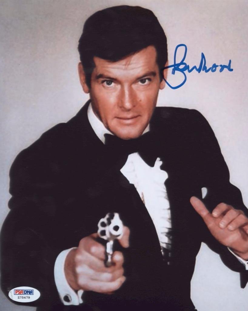 Roger Moore Signed Authentic Photo 8x10 James Bond 007 (1 of 1)