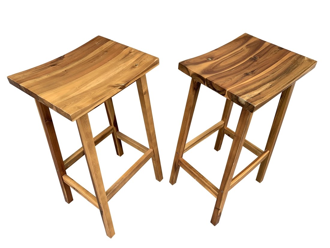 Set of 3 Modern Wooden Barstools (1 of 10)
