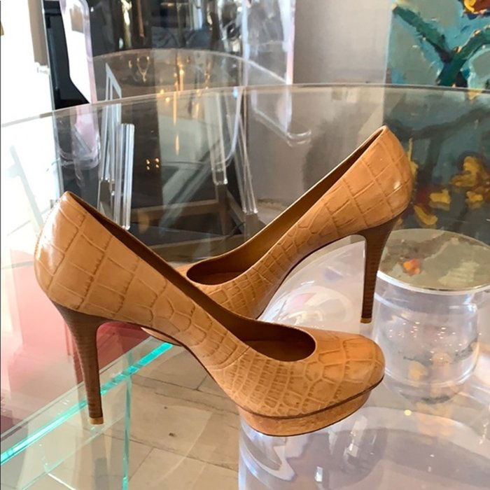 Leather Platform Heels in sz 10M by Tory Burch (1 of 8)