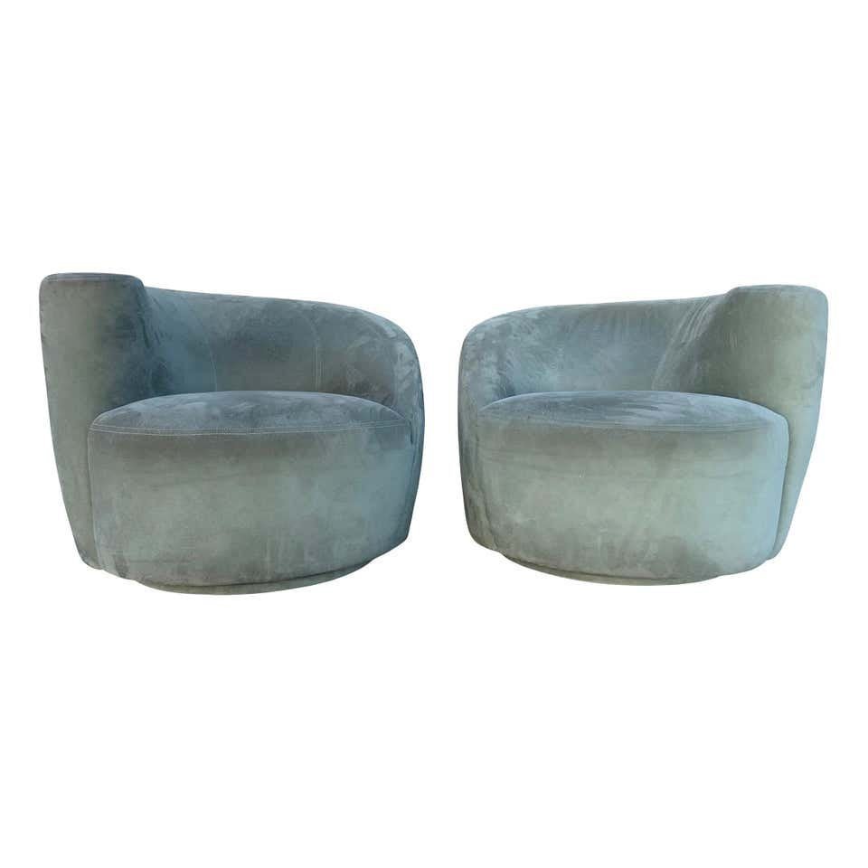 Pair of Vladimir Kagan Nautilus Chairs for Directional (1 of 19)